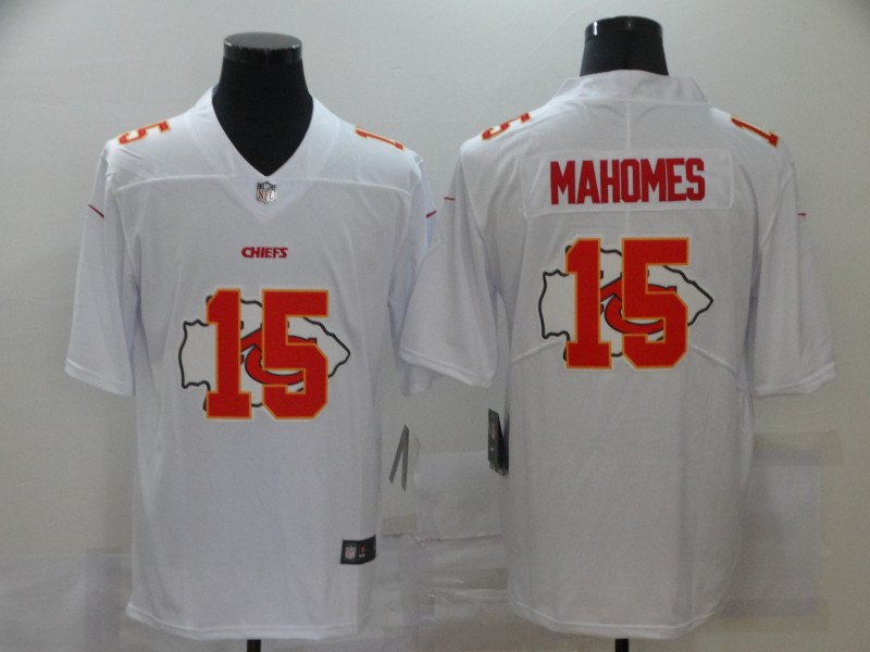 Men's Kansas City Chiefs #15 Patrick Mahomes White Alternate Jersey